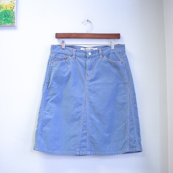 GAP Jeans Size 8 Corduroy Midi Skirt - Picture 1 of 6